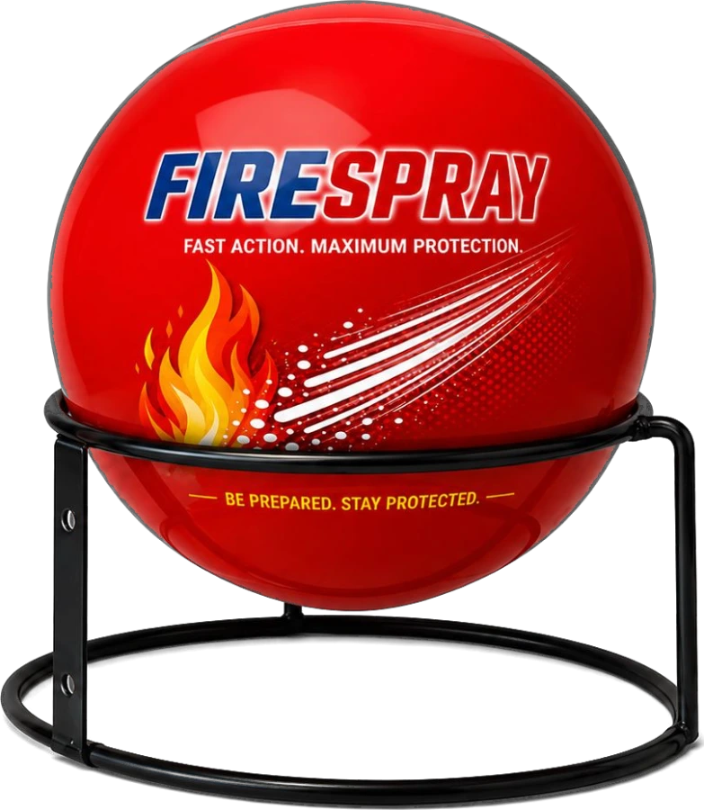 FireSpray fire ball on its stand