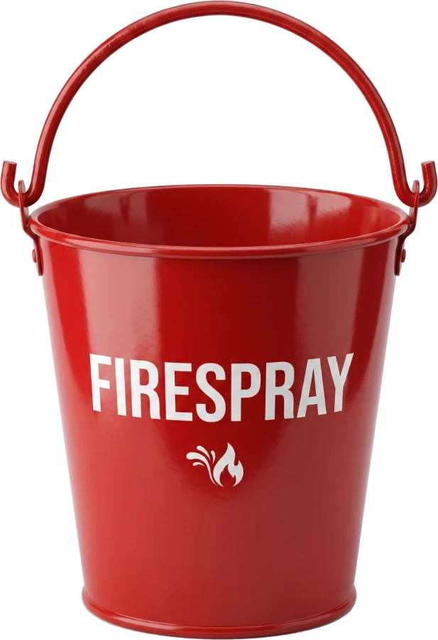FireSpray red fire bucket