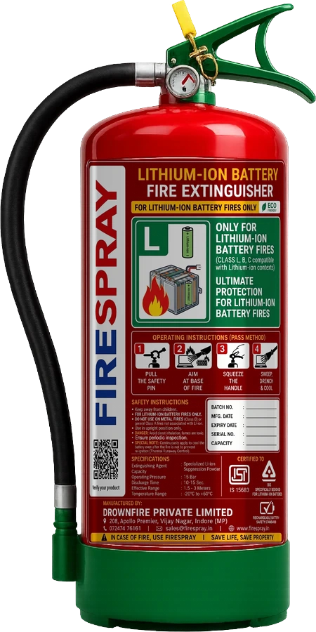 FireSpray lithium-ion fire extinguisher 2 litre
