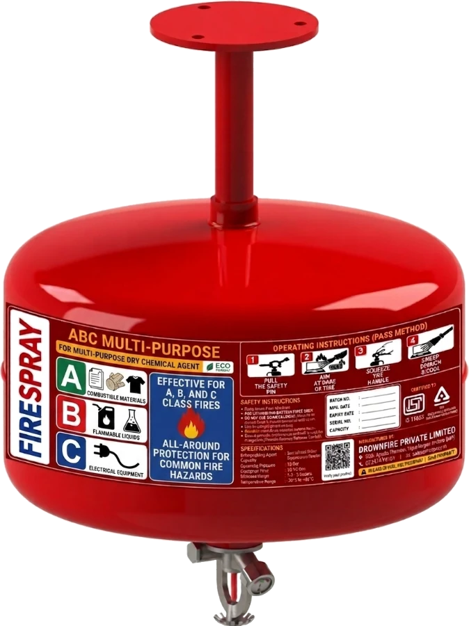 FireSpray ABC modular fire extinguisher, ceiling mounted
