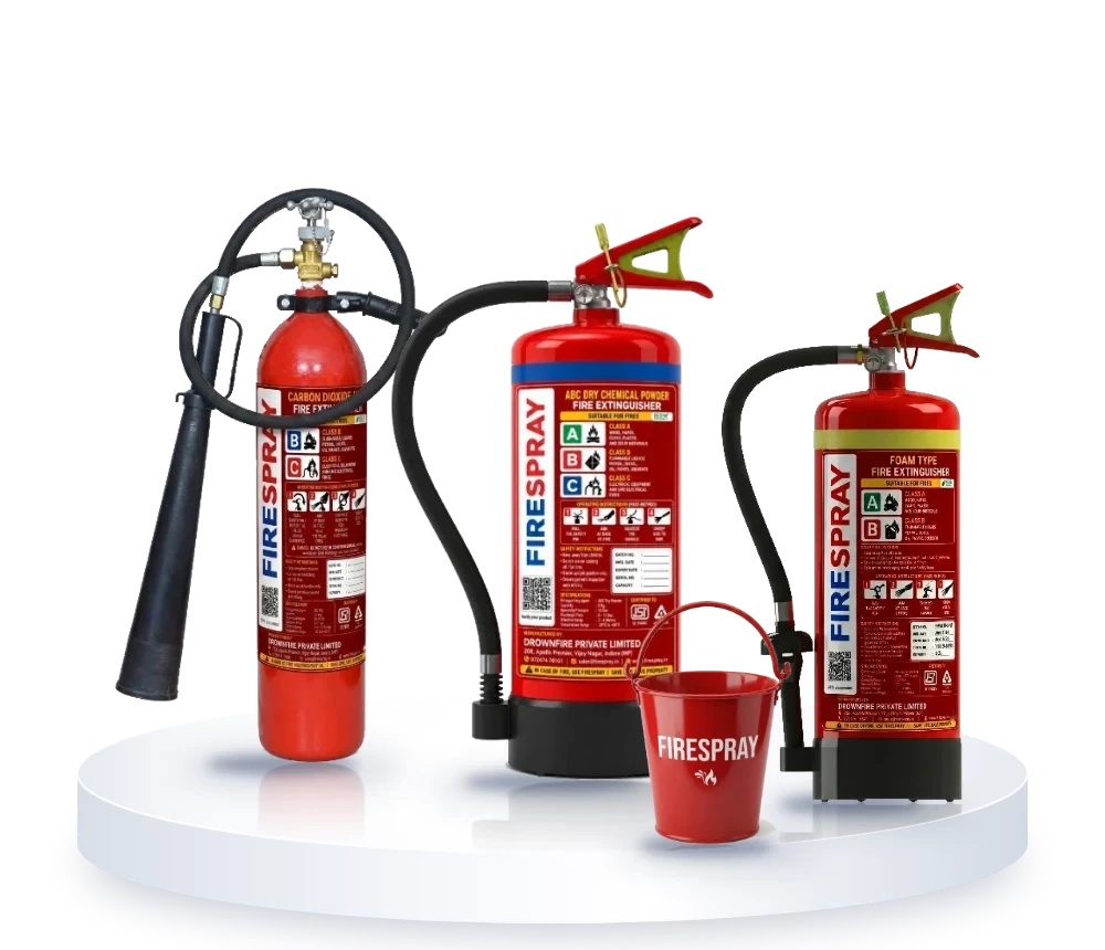 Fire extinguisher dealers in Pune: FireSpray CO2, ABC, foam extinguishers and fire bucket